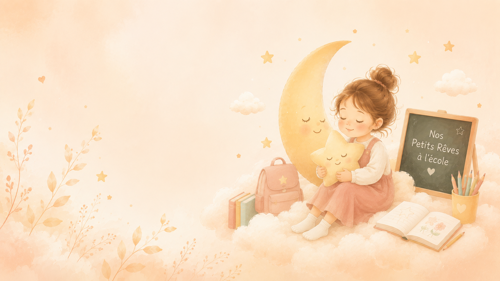 Illustration d'enfants en classe dans un moment de calme, entourés d'étoiles